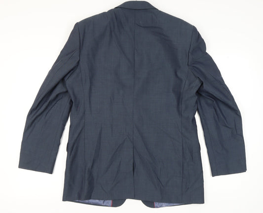 Limehaus Men's Blue Blazer, 42, Regular Fit, Business Formal