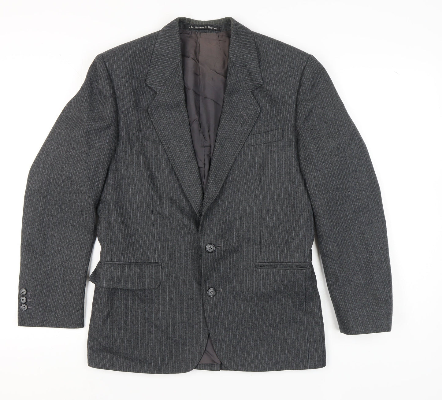 Burton Collection Men’s Grey Striped Suit Jacket 36S