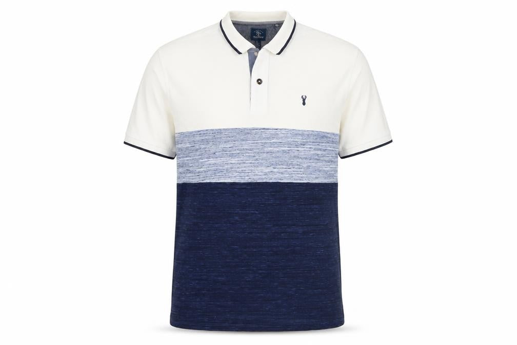 Next Men's Multicoloured XL Polo Shirt, Colourblock Design