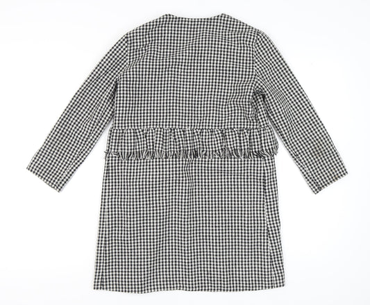 PrettyLittleThing Women's Black Check Coat Size 6