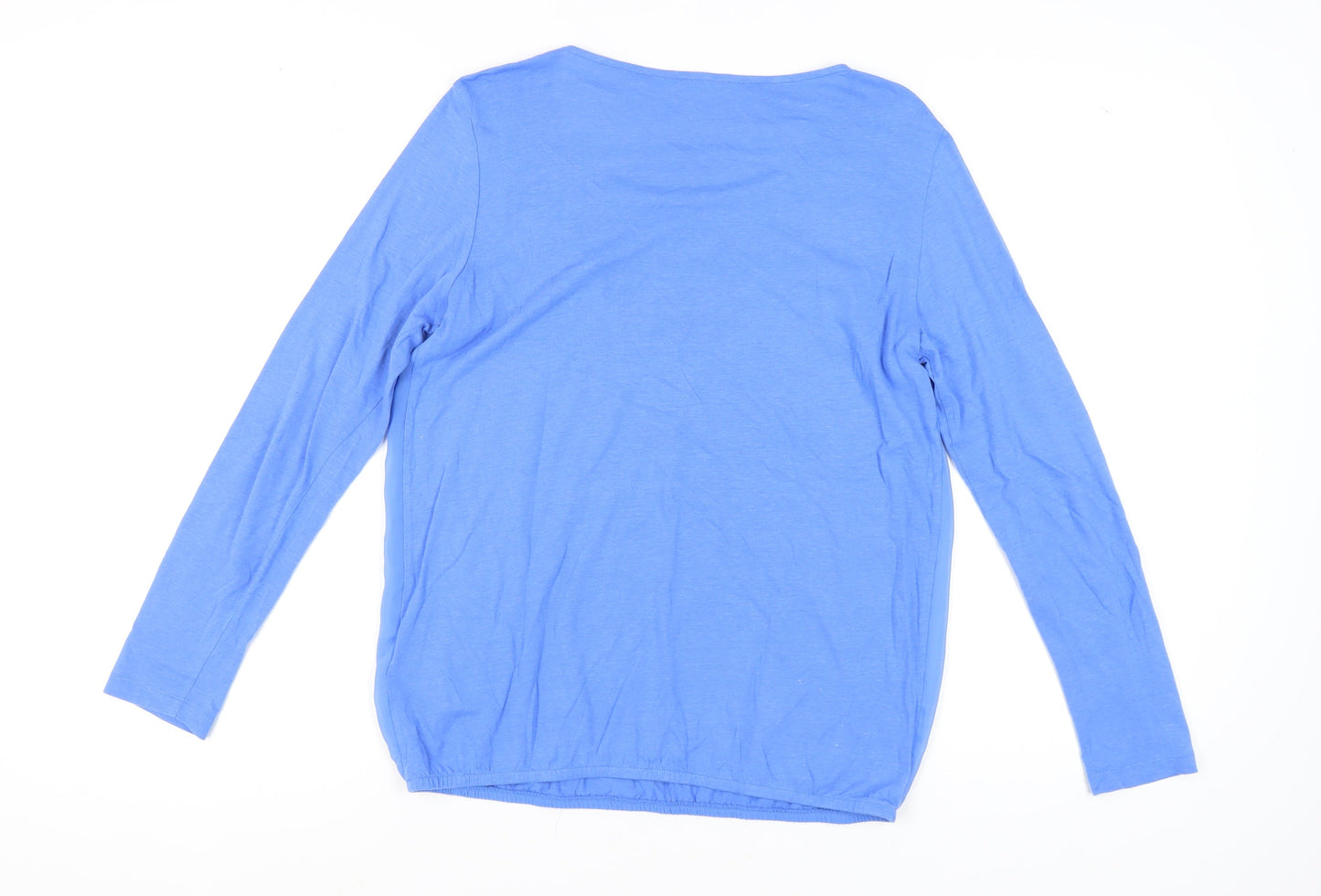 Tom Tailor Women's Blue Long Sleeve Scoop Neck Top