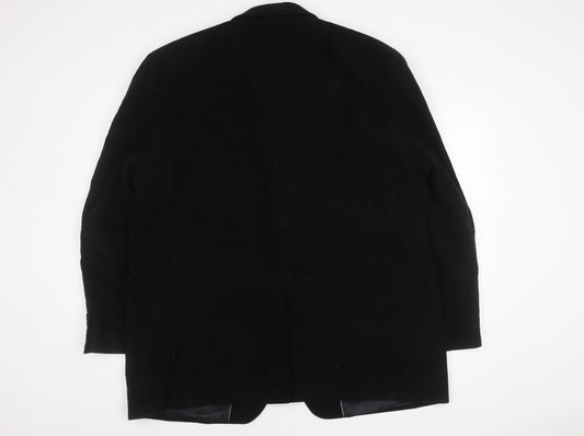 Dehavilland Men's Black Overcoat, Size L, Classic Style
