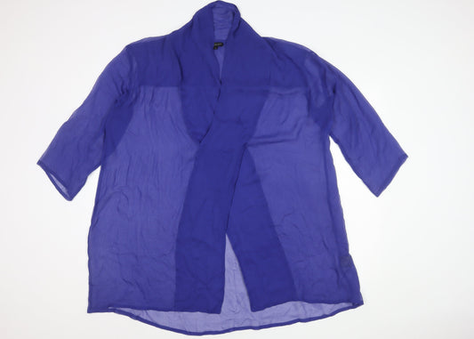 Bitte Kai Rand Women's Blue Silk Chiffon Wrap Top L