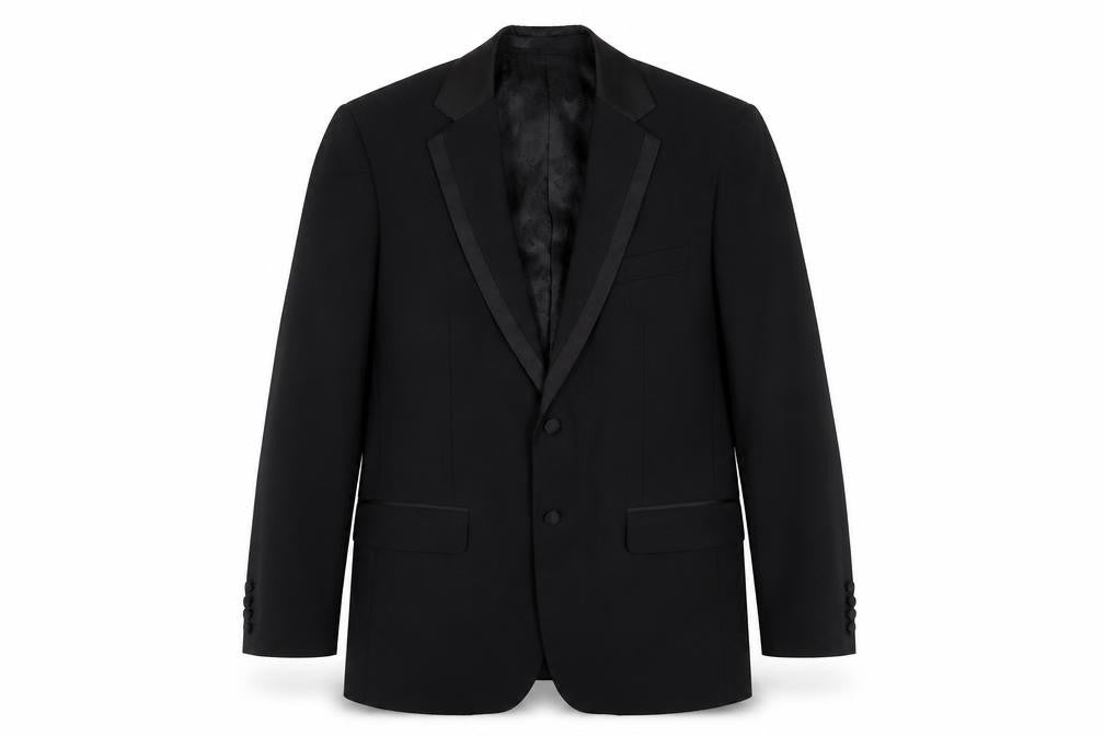 Mens 38 Chest Regular Jeff Banks Black Two-Button Blazer