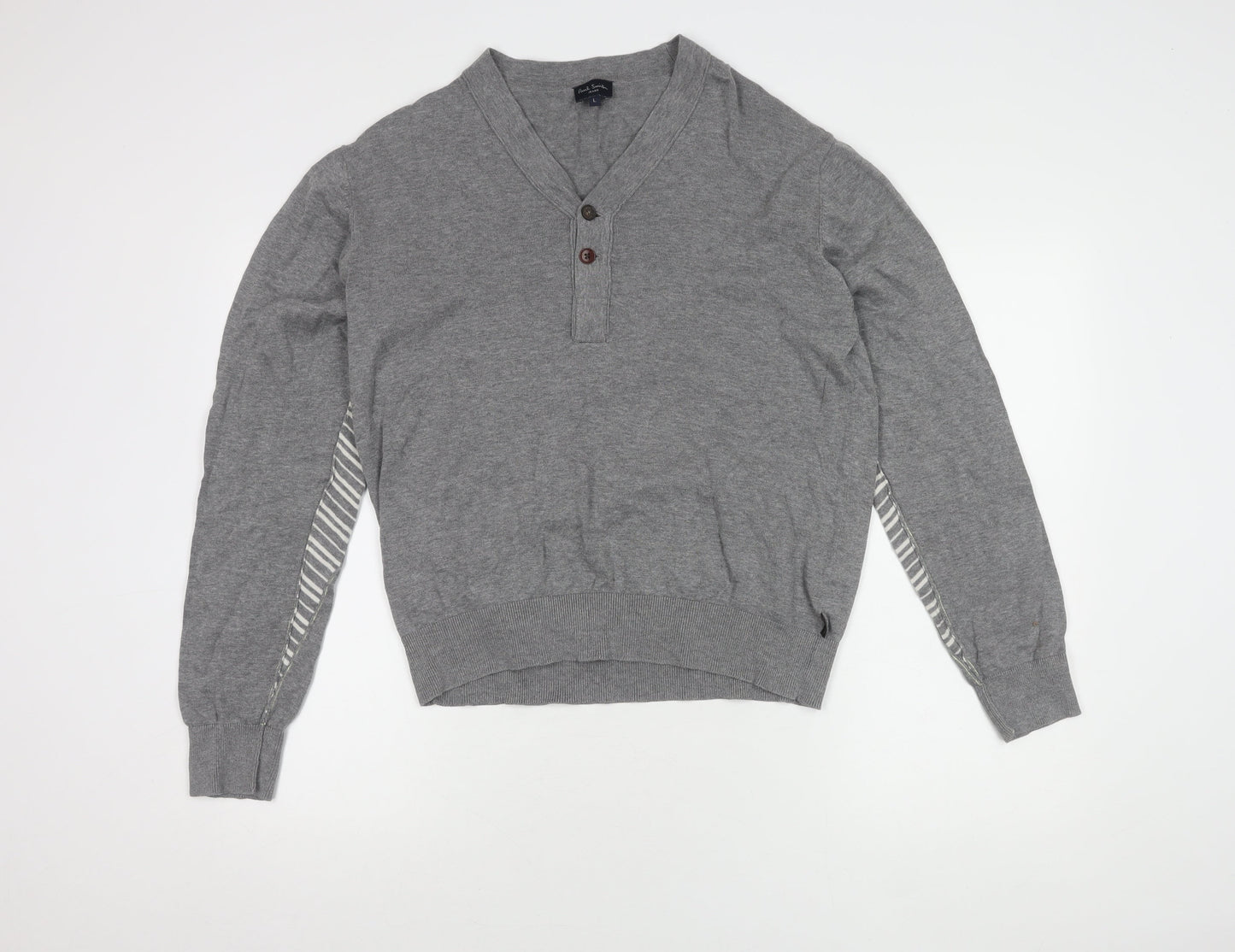 Paul Smith Women's Grey Henley Jumper - Size L