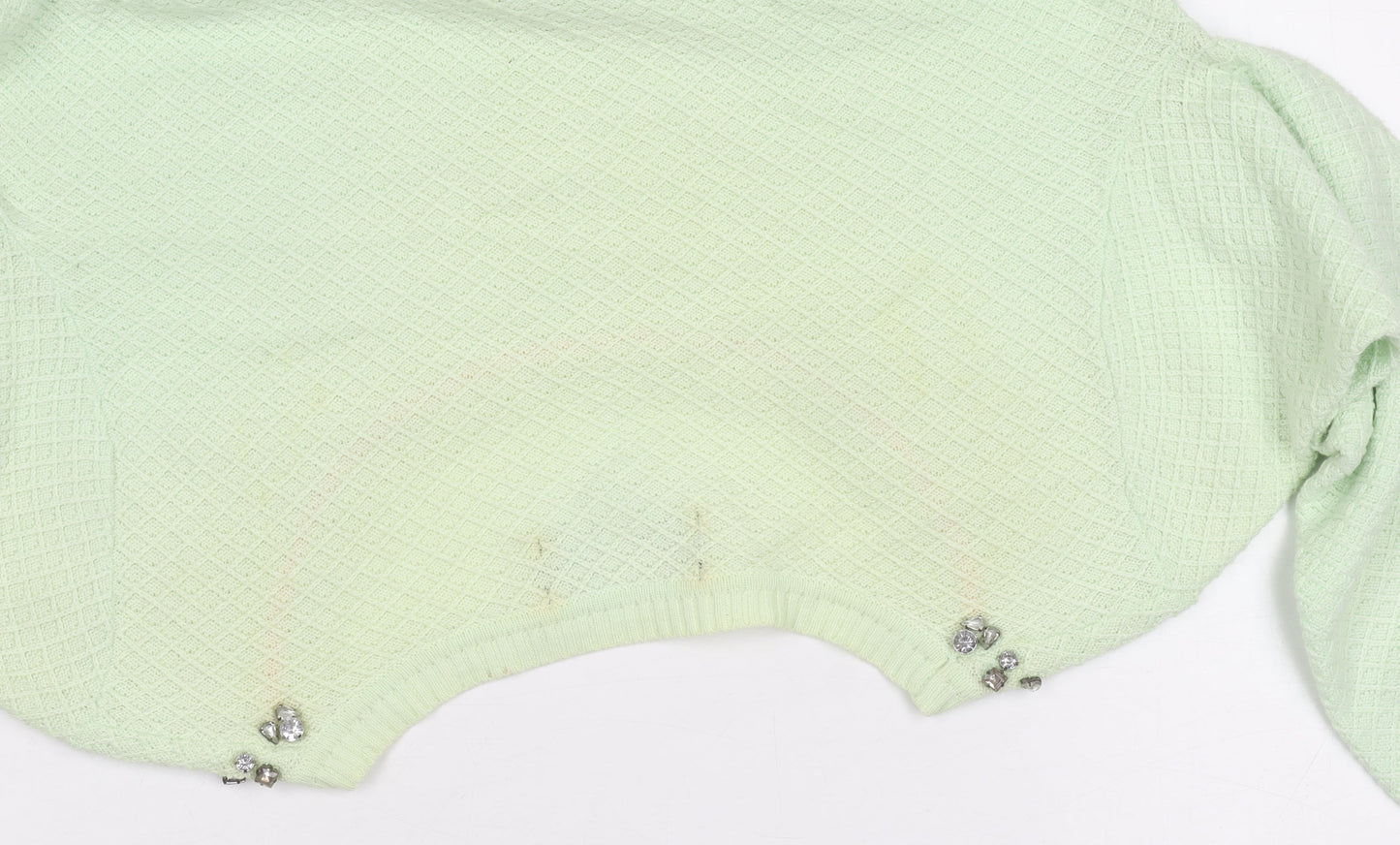 Joules Women's Green Knit Jewel Jumper Size 8