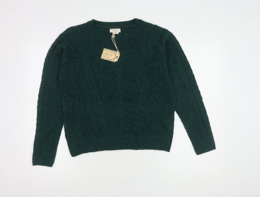 Fat Face Women’s Green Crew Neck Jumper Size 8