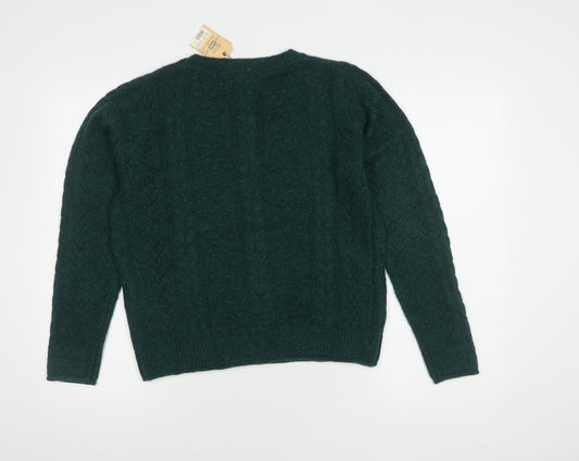 Fat Face Women’s Green Crew Neck Jumper Size 8