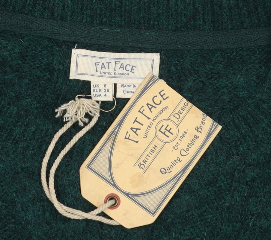 Fat Face Women’s Green Crew Neck Jumper Size 8
