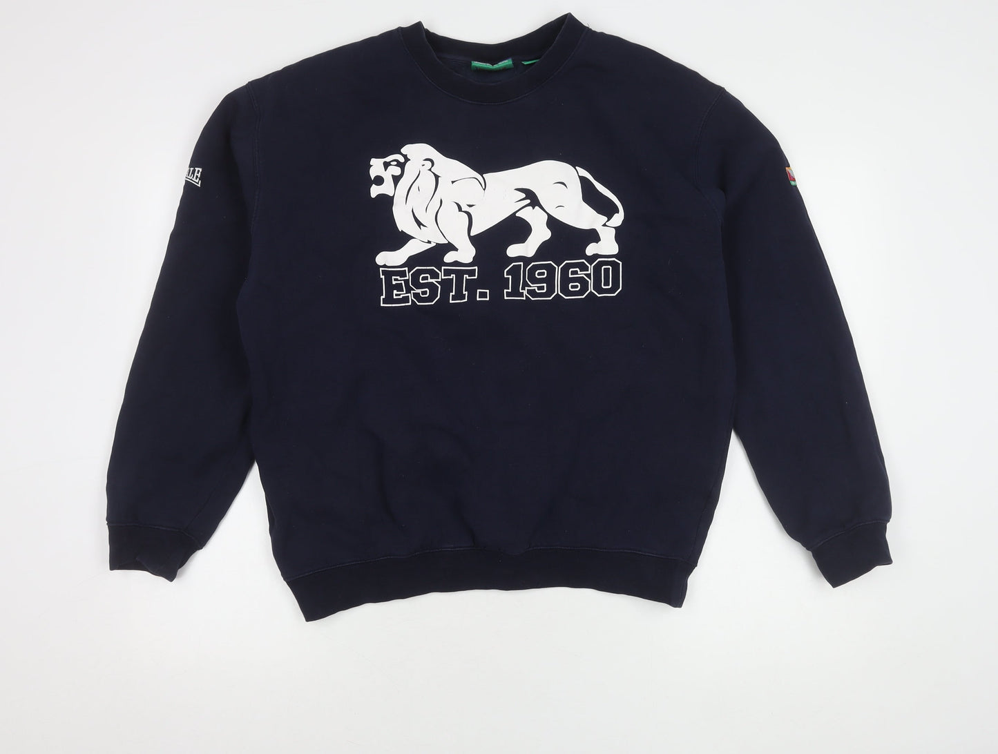 Lonsdale Men's Blue Graphic Print Sweatshirt L