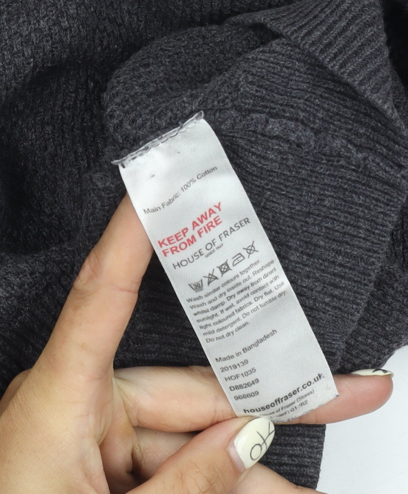 Howick Men's Grey Cotton S Pullover Jumper