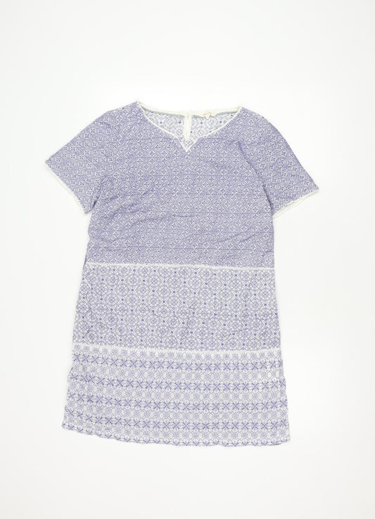 White Stuff Women's Purple Geometric Shift Dress
