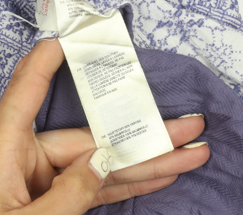 White Stuff Women's Purple Geometric Shift Dress