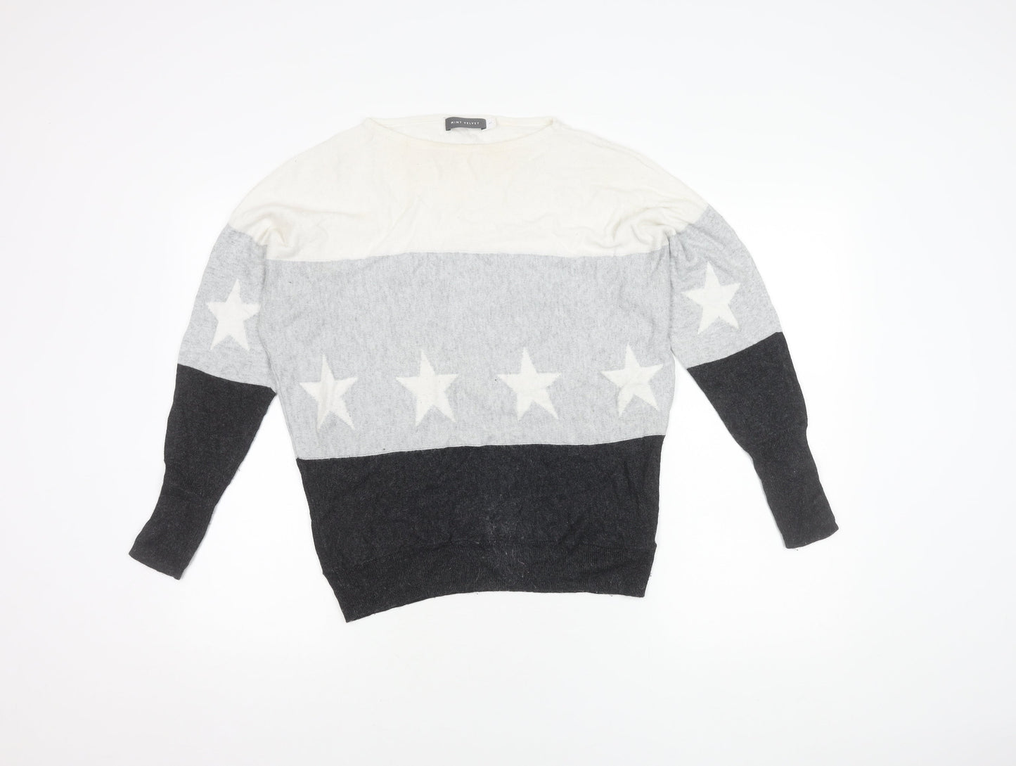 Mint Velvet Women's Grey XS Star Pullover Jumper