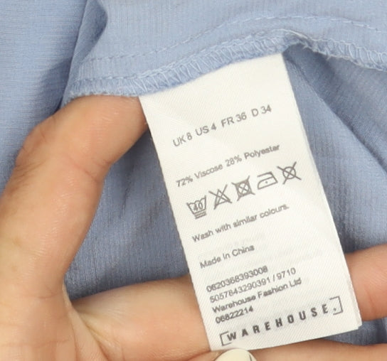 Warehouse Women's Blue Long Sleeve Blouse Size 6