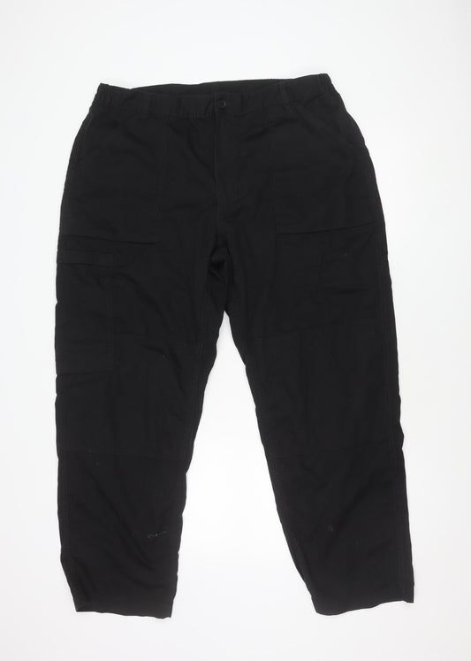 Regatta Men's Black Cargo Trousers, Size Large
