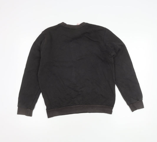 Adidas Boys Black Logo Pullover Sweatshirt 13-14 Years