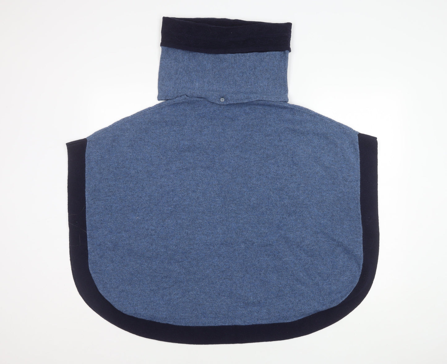 White Stuff Blue Cable-Knit Cape Women's One Size