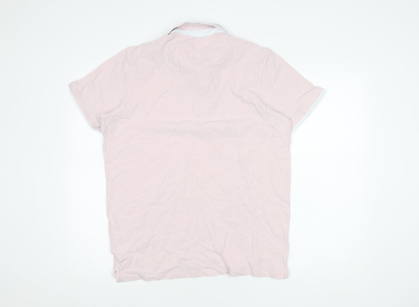 Jack & Jones Men's Pink XL Polo Shirt - Cotton Casual Wear