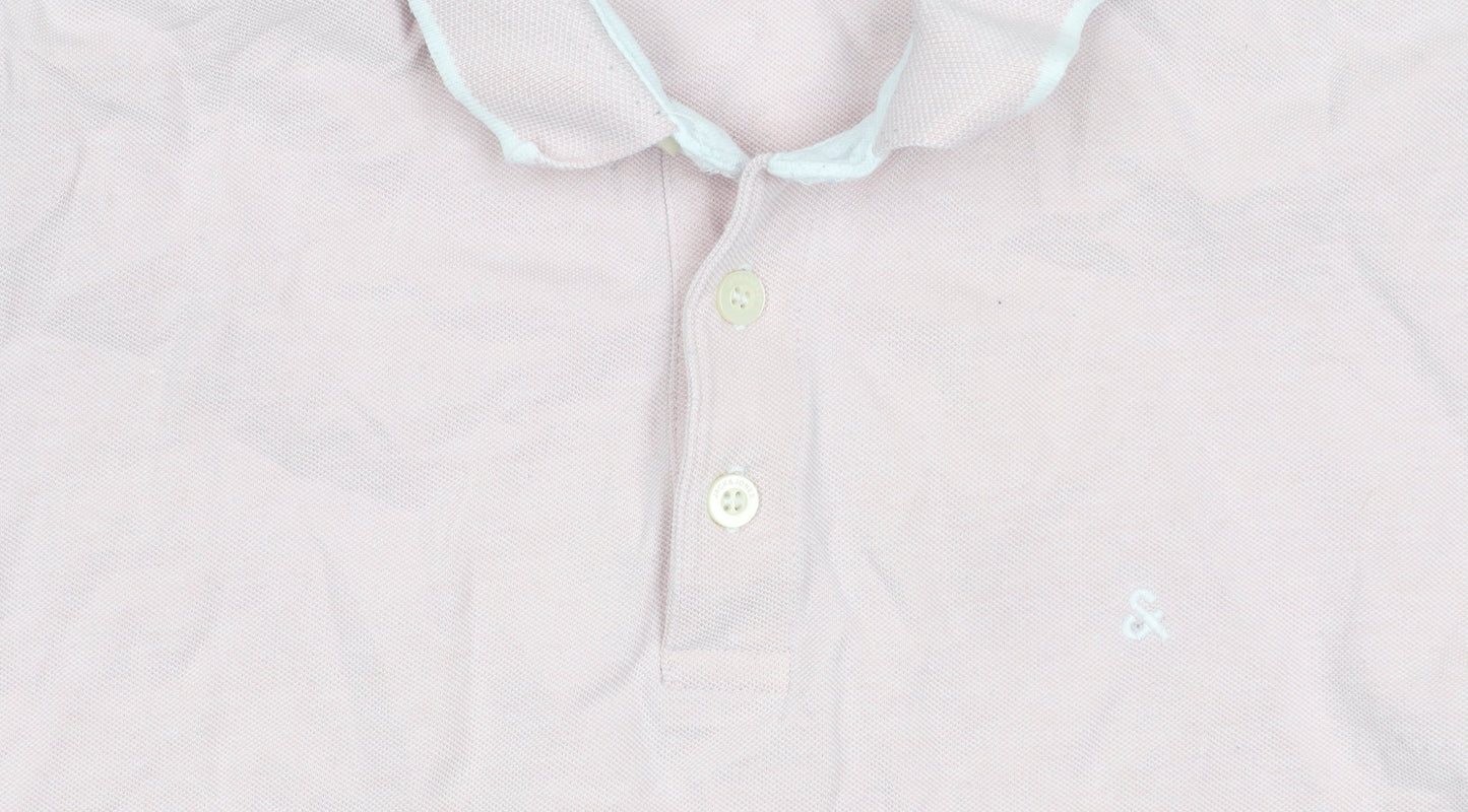 Jack & Jones Men's Pink XL Polo Shirt - Cotton Casual Wear