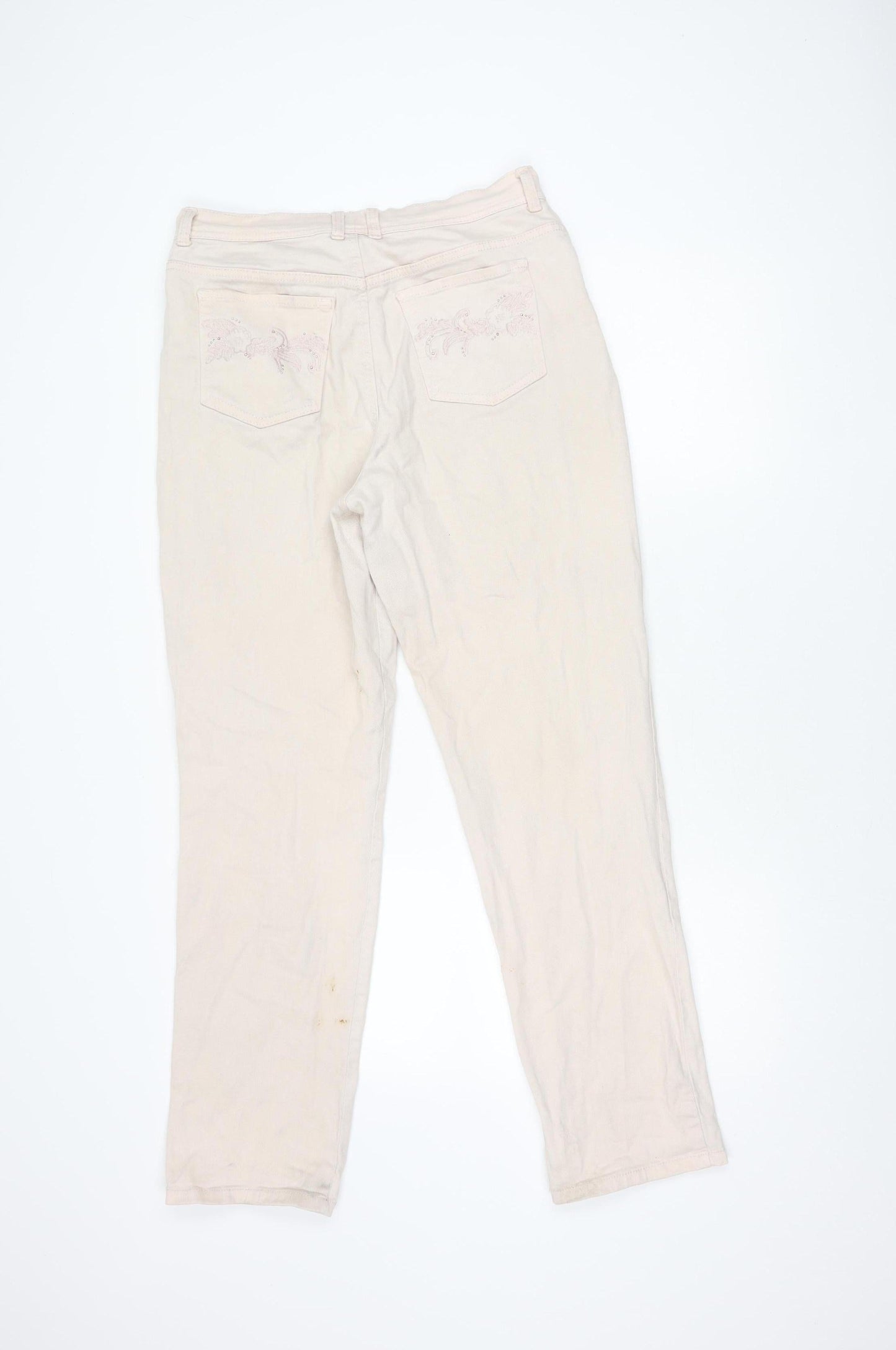 Gloria Vanderbilt Women's Ivory Jeans Size 12