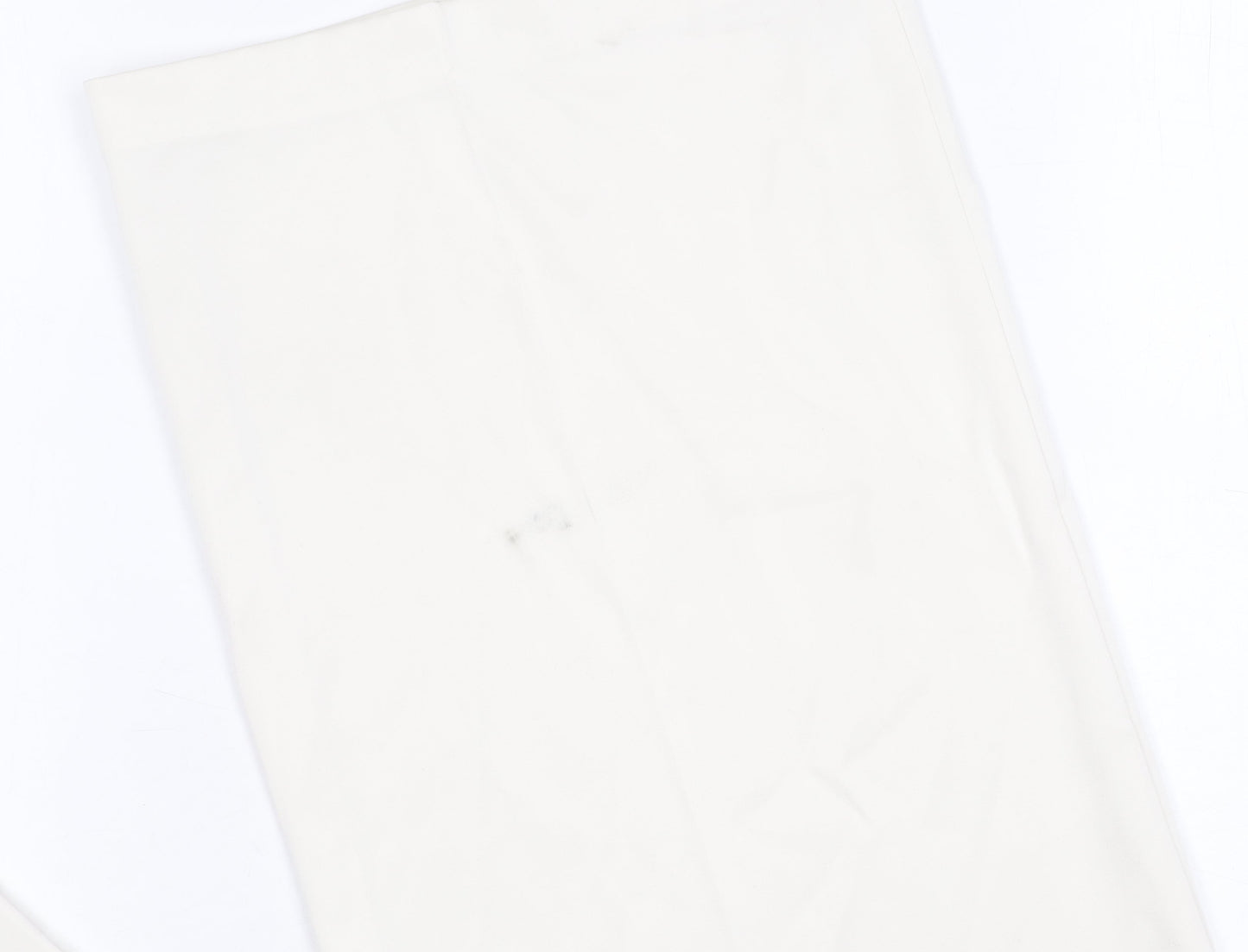 Marks and Spencer Ivory Straight Trousers Size 14 Women