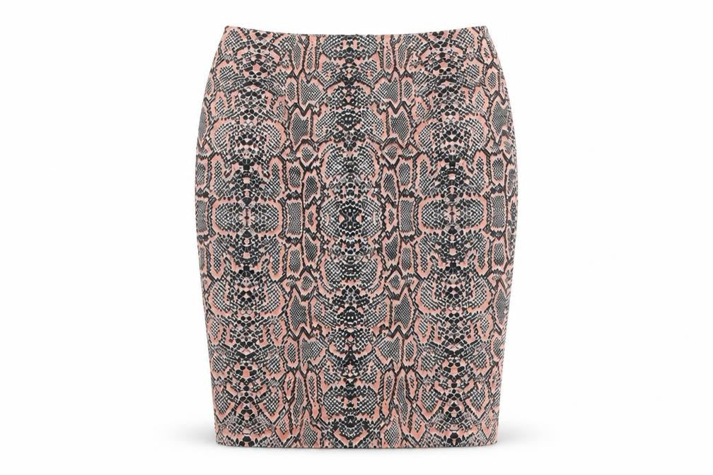 Marks and Spencer Women's Orange Animal Print Pencil Skirt, Size 8