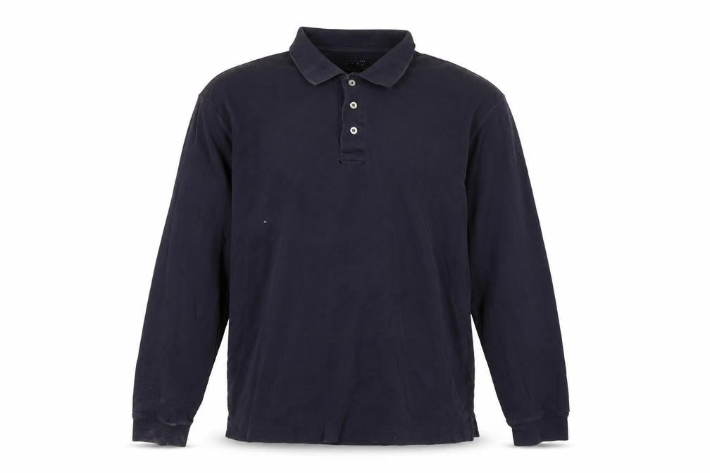 Lands' End Men's XL Long Sleeve Blue Polo