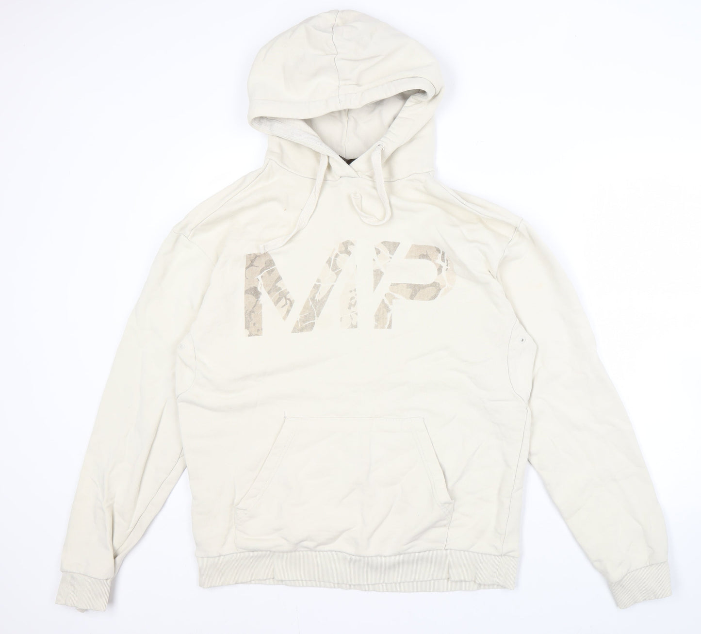 MP Men's Beige XL Hoodie Pullover Logo Style