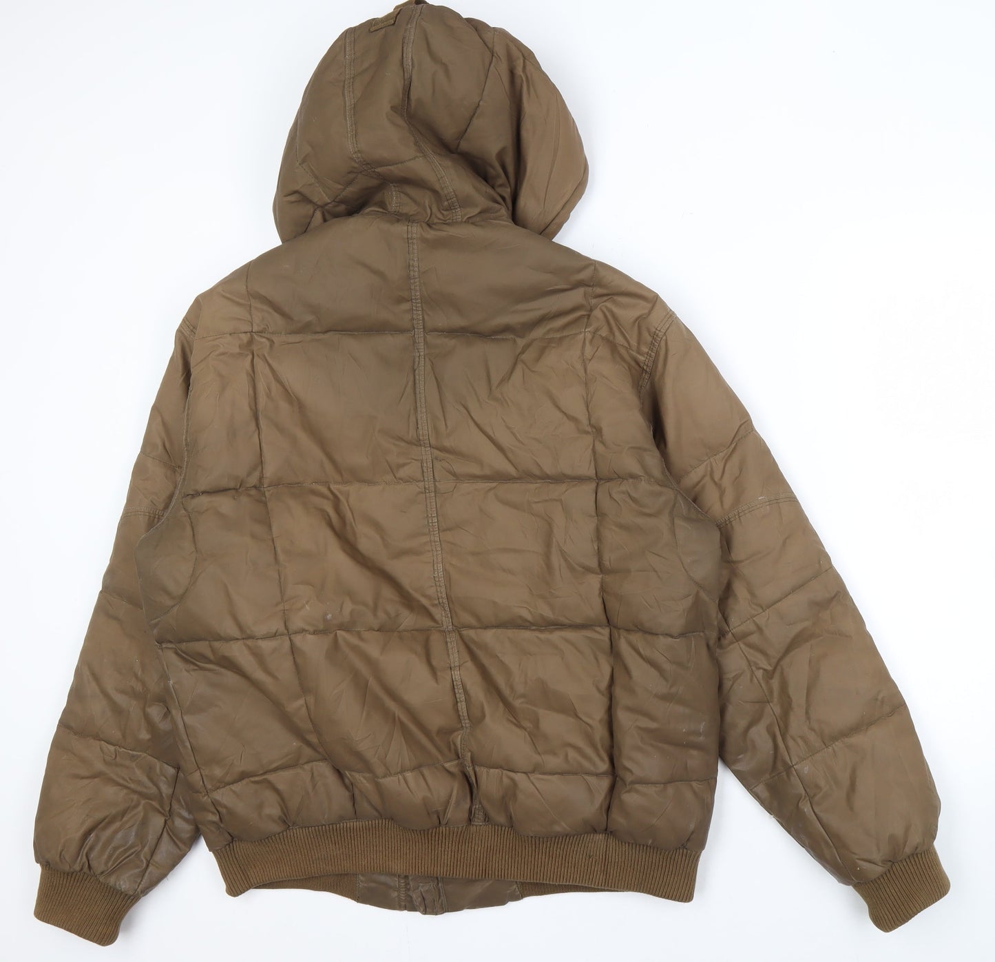 FCUK Men's Brown Puffer Jacket Size M