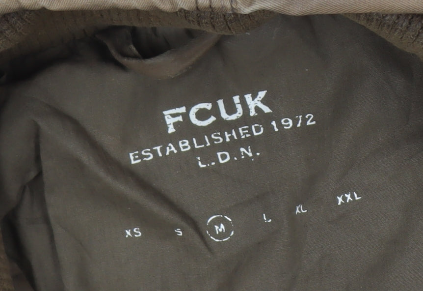 FCUK Men's Brown Puffer Jacket Size M