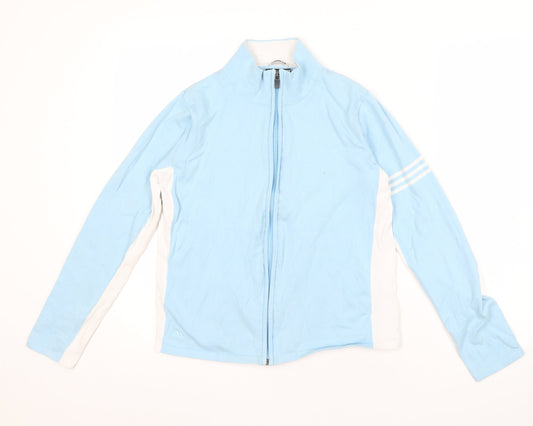 Adidas Women's Blue Track Jacket M Full Zip