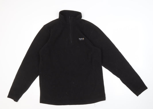 Regatta Men's Black Fleece 1/4 Zip Sweatshirt L