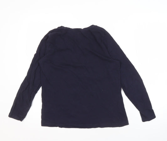 Harry Potter Boys Blue Long Sleeve T-Shirt S Graphic Wizard