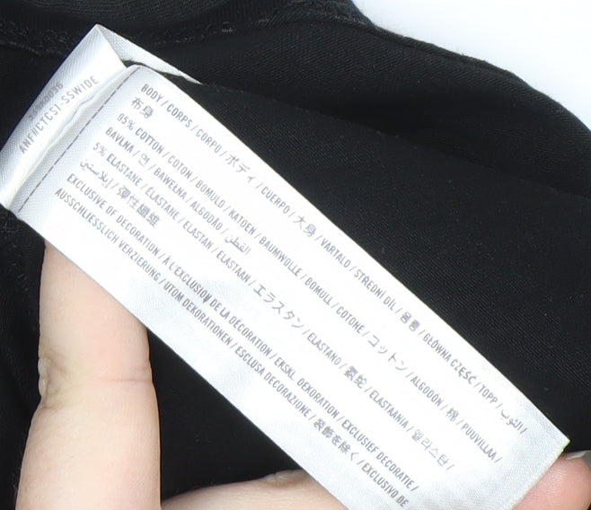 Hollister Women's Black Bodycon Mini Dress M