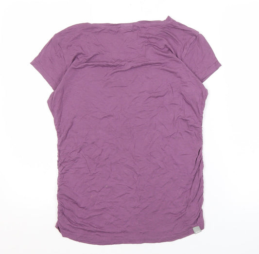 Bench Women's Purple Sequin T-Shirt - Size L