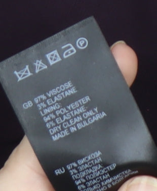 Reiss Women Purple Pencil Skirt UK 12 Viscose Blend