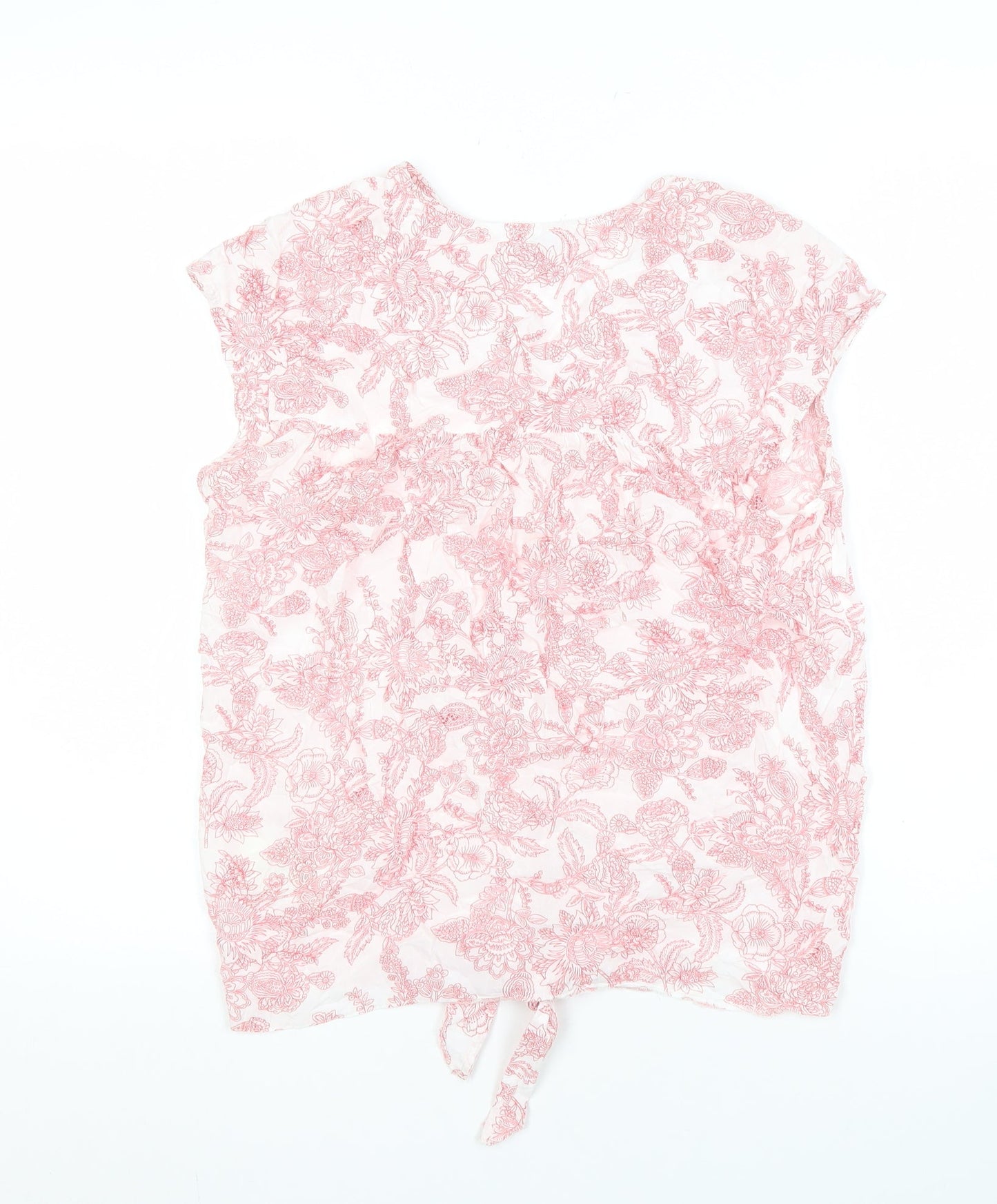 Phase Eight Women's Pink Floral Blouse, Size 8, Viscose
