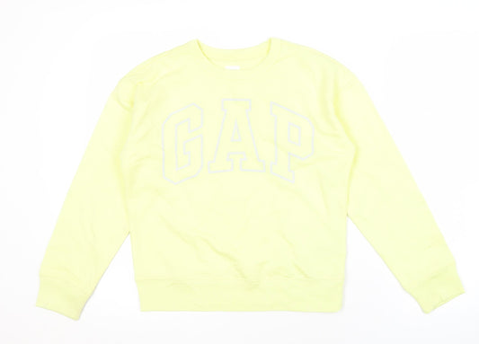 GAP Boys Yellow Pullover Sweatshirt, Size 11 Years