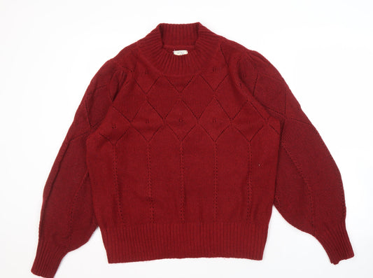 Fat Face Women's Red Pullover Jumper Size 18