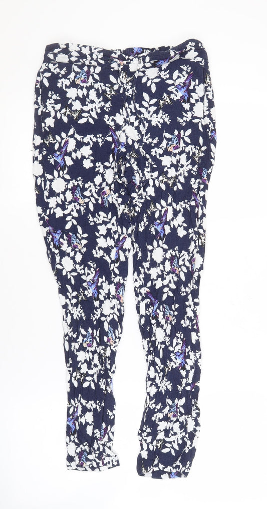 Oasis Women's Blue Floral Leggings Size 8