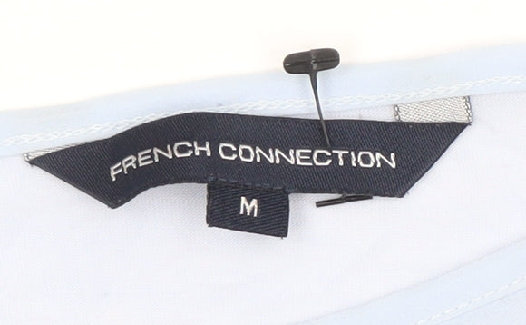 French Connection Women's Blue Boat Neck T-Shirt M