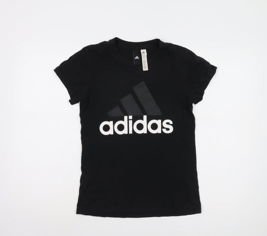 Adidas Women's Black S T-Shirt Basic Casual