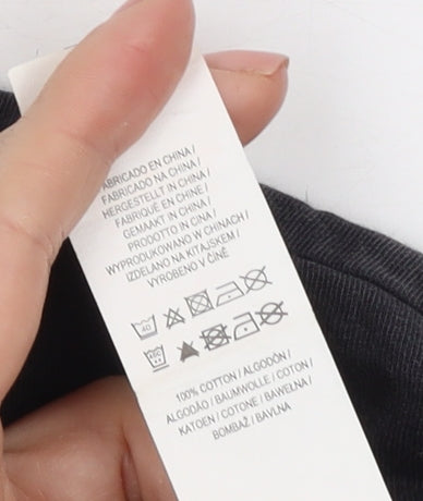 Disney Black Cartoon Cropped T-Shirt Unisex M