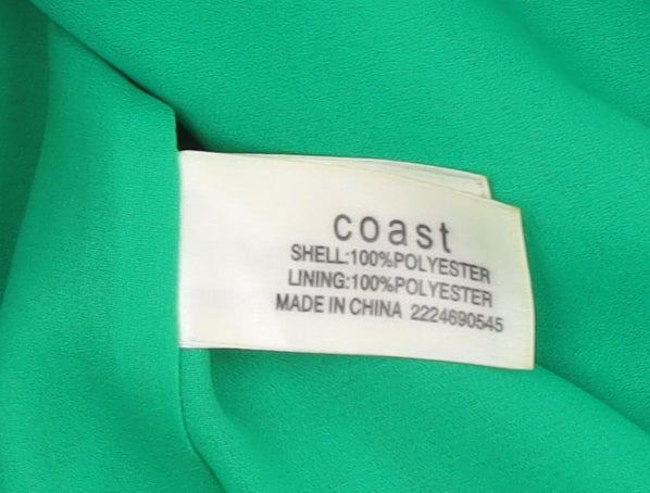 Coast Women's Green Sleeveless Dress, Size 14