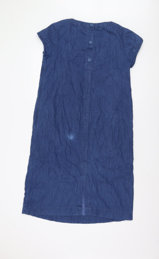 Seasalt Cornwall Blue Women's Cotton Dress - Size 12