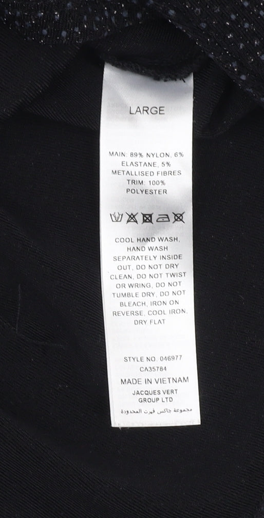Jacques Vert Women's Black V-Neck Wrap Blouse Size L