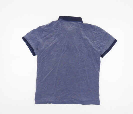 Gant Men's Blue Medium Polo Shirt - Casual Knit