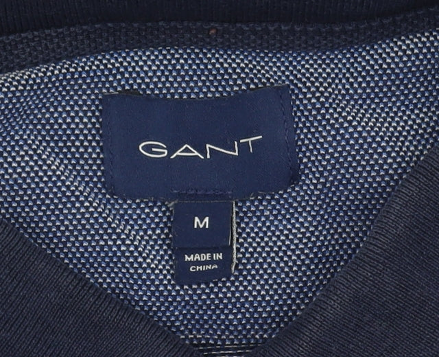 Gant Men's Blue Medium Polo Shirt - Casual Knit