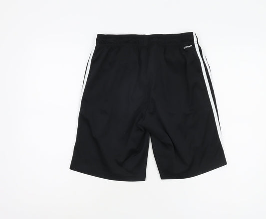 Adidas Boys Black Athletic Shorts 16 Years Gym & Training